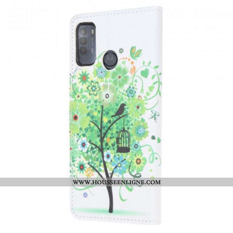 Housse Moto G50 Arbre Fleuri