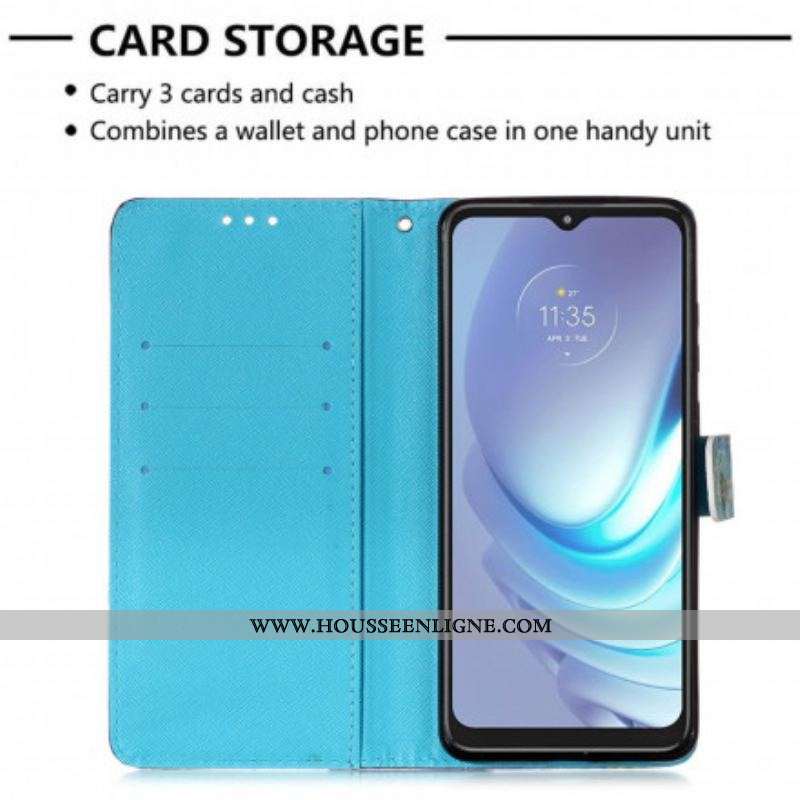Housse Moto G50 Attrape Rêves Aquarelle