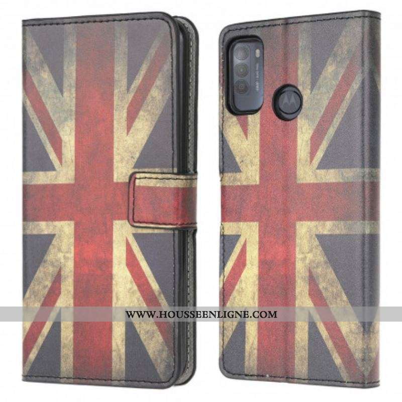 Housse Moto G50 Drapeau Angleterre