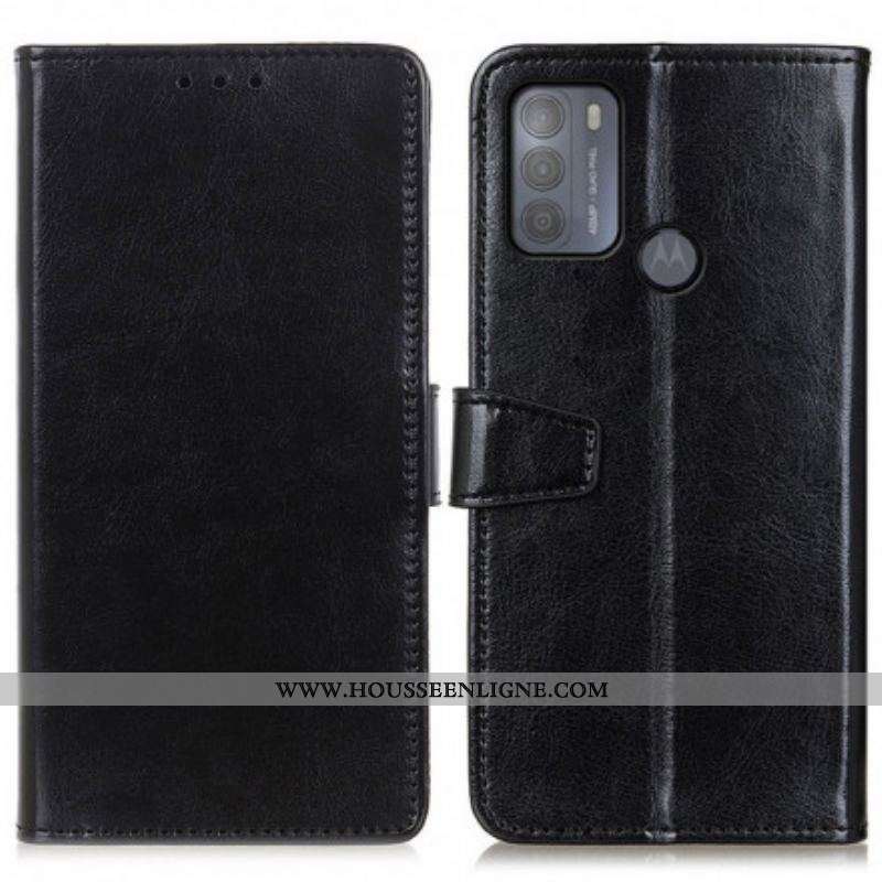 Housse Moto G50 Effet Cuir Brillant Simple