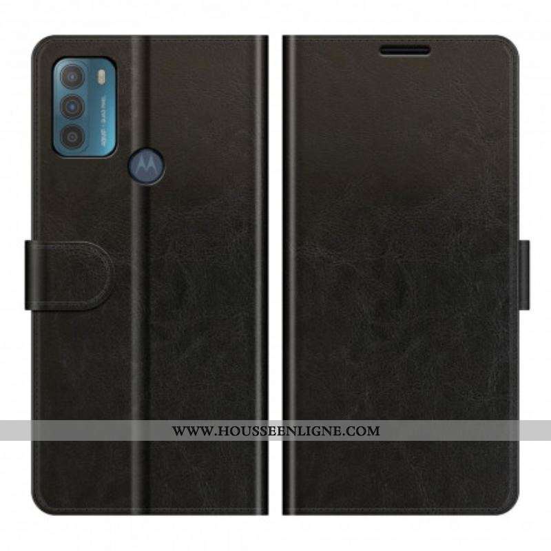 Housse Moto G50 Effet Cuir Design
