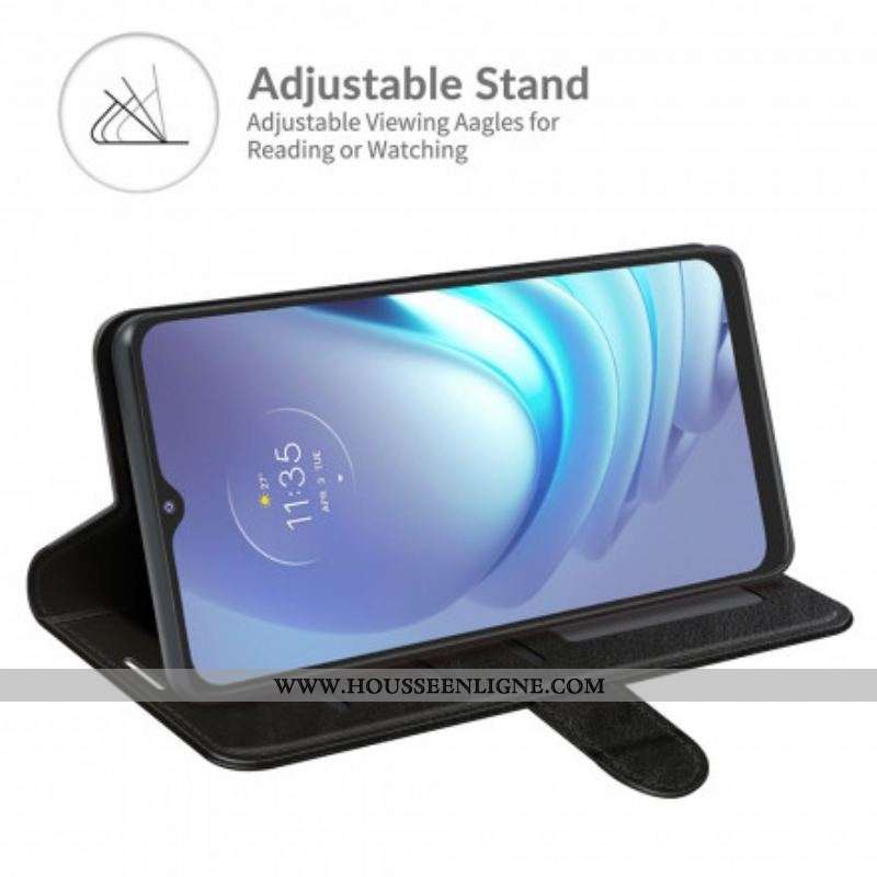 Housse Moto G50 Effet Cuir Design
