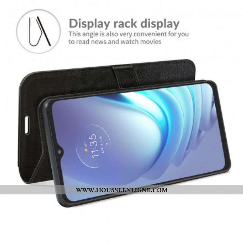 Housse Moto G50 Effet Cuir Design