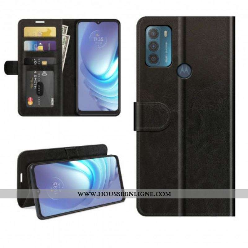 Housse Moto G50 Effet Cuir Design