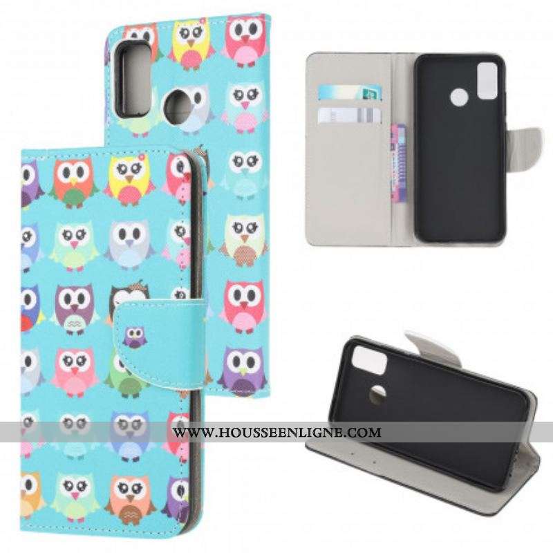 Housse Moto G50 Hiboux