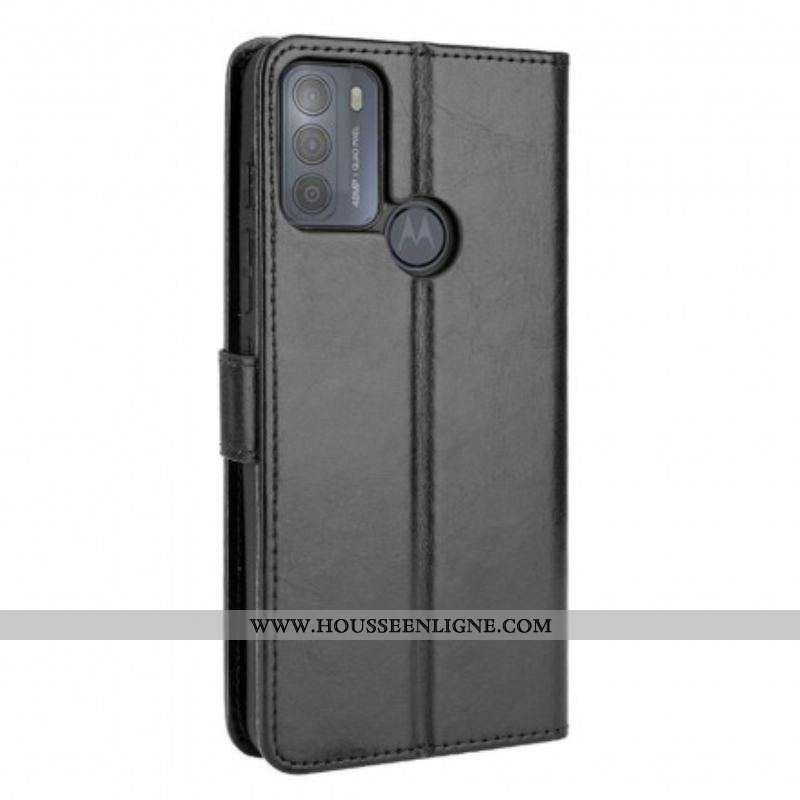 Housse Moto G50 Simili Cuir Flashy