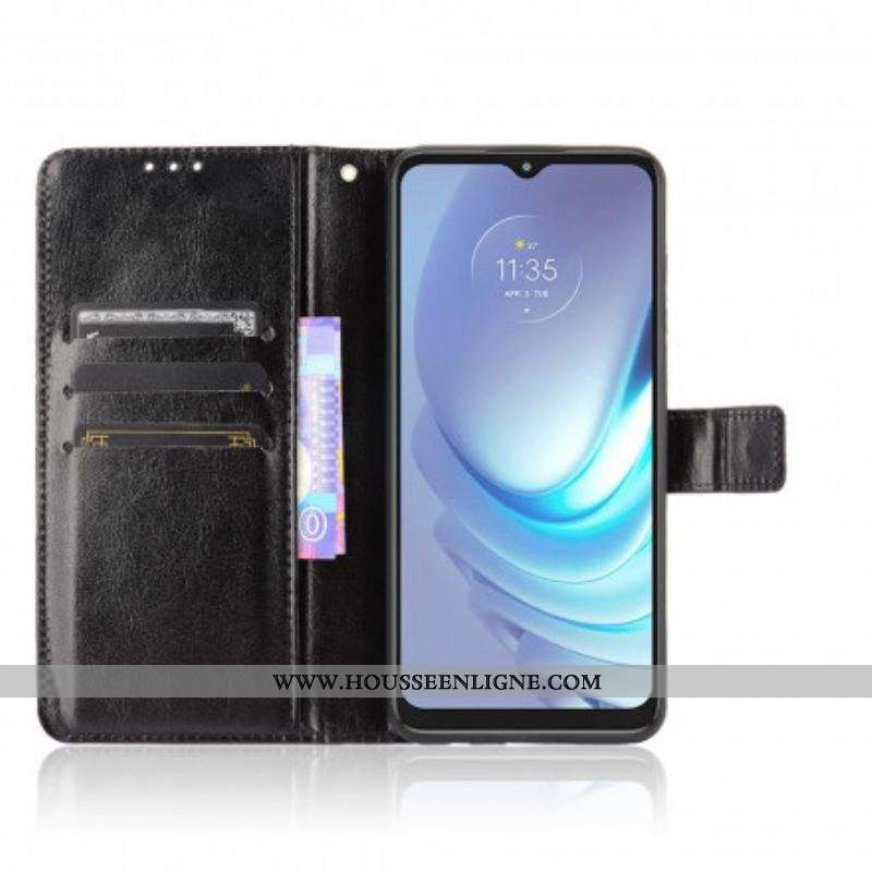Housse Moto G50 Simili Cuir Flashy