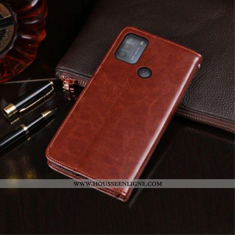 Housse Moto G50 Simili Cuir IDEWEI