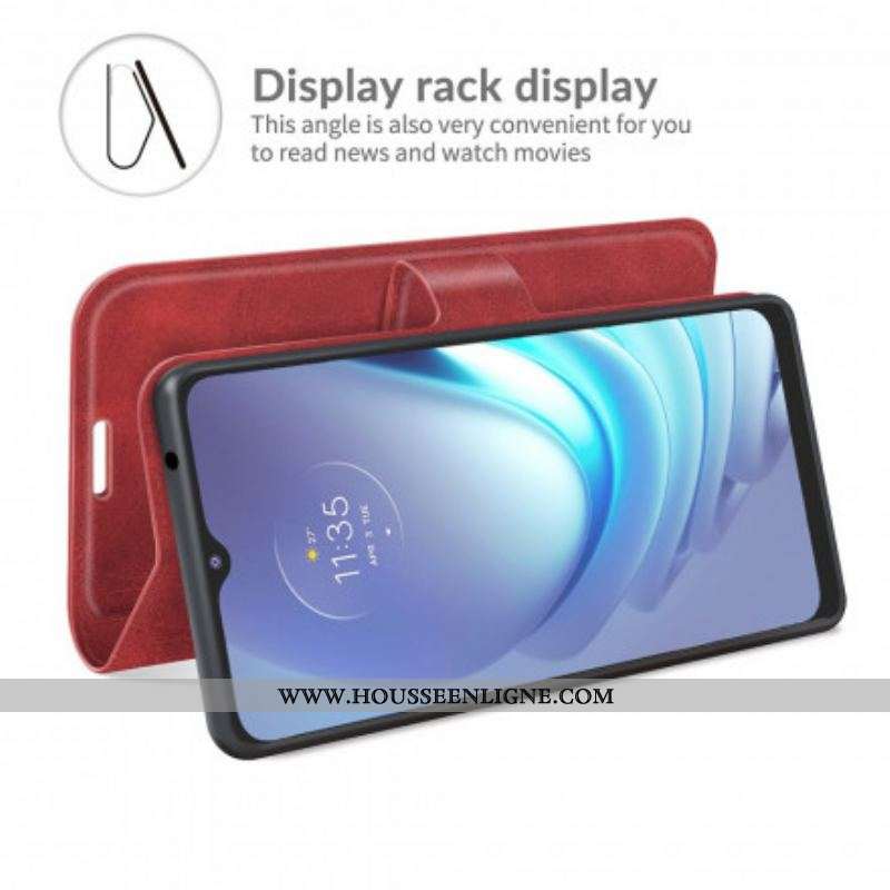 Housse Moto G50 Style Cuir Design