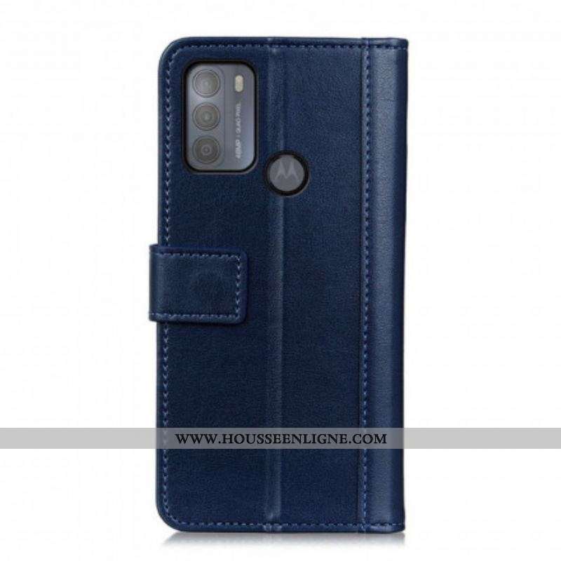 Housse Moto G50 Style Cuir