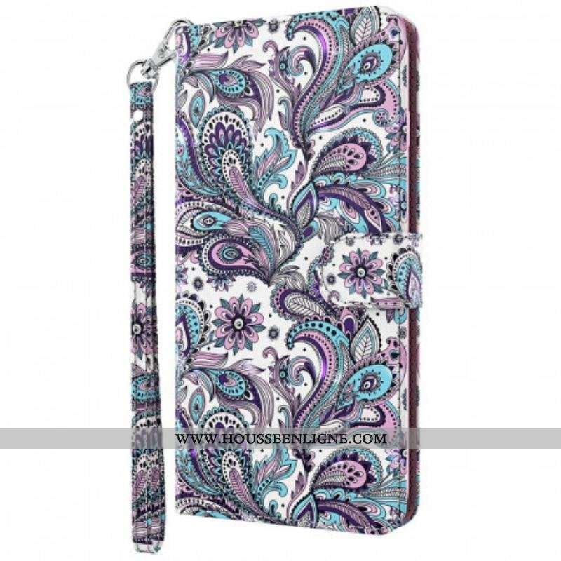 Housse Moto G51 5G Motif Cachemire