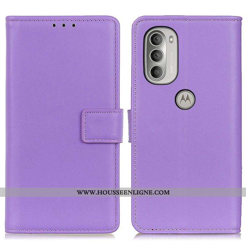 Housse Moto G51 5G Simili Cuir Simple