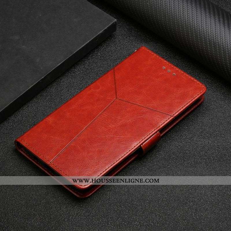 Housse Moto G51 5G Style Cuir Géo Y Design