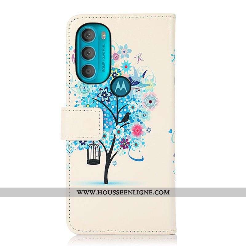 Housse Moto G71 5G Arbre Fleuri