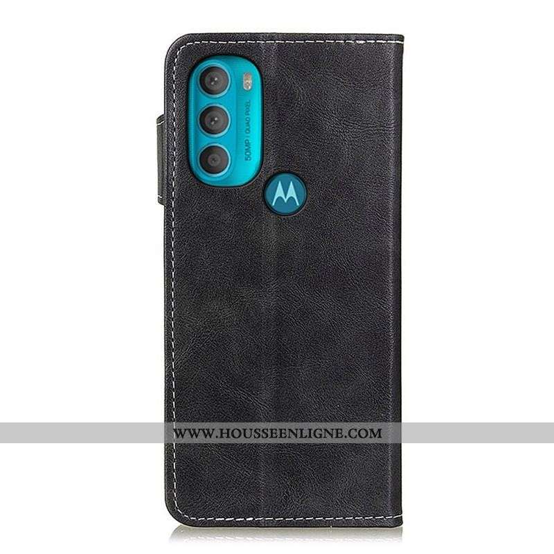 Housse Moto G71 5G Artistique Couture Bouton