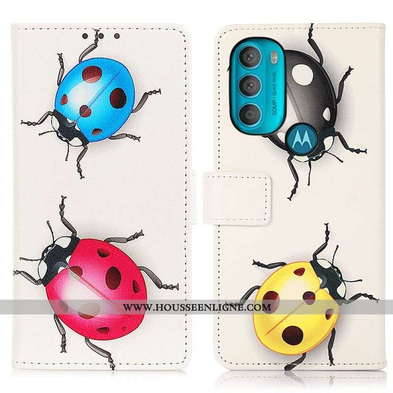 Housse Moto G71 5G Coccinelles