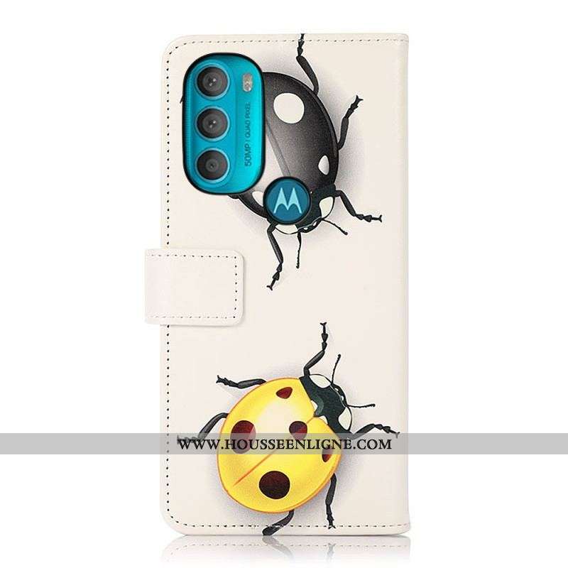 Housse Moto G71 5G Coccinelles