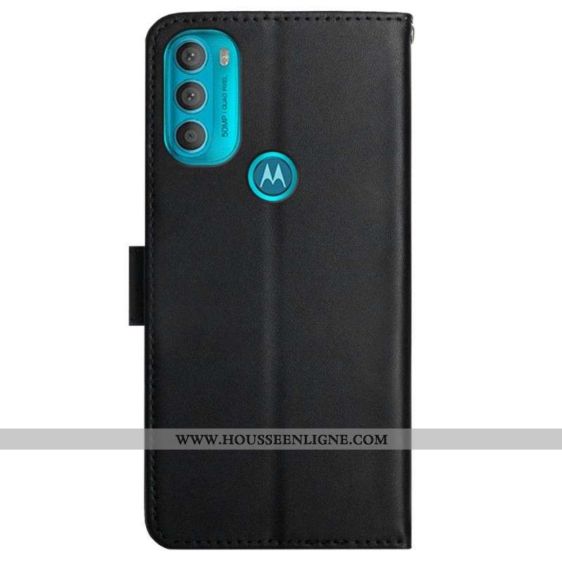 Housse Moto G71 5G Cuir Nappa Véritable