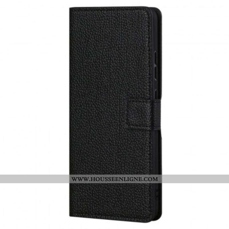 Housse Moto G71 5G Effet Cuir Grain Litchi