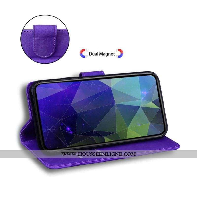 Housse Moto G71 5G Effet Cuir Monochrome