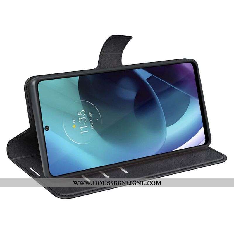 Housse Moto G71 5G Effet Cuir Slim Extrême