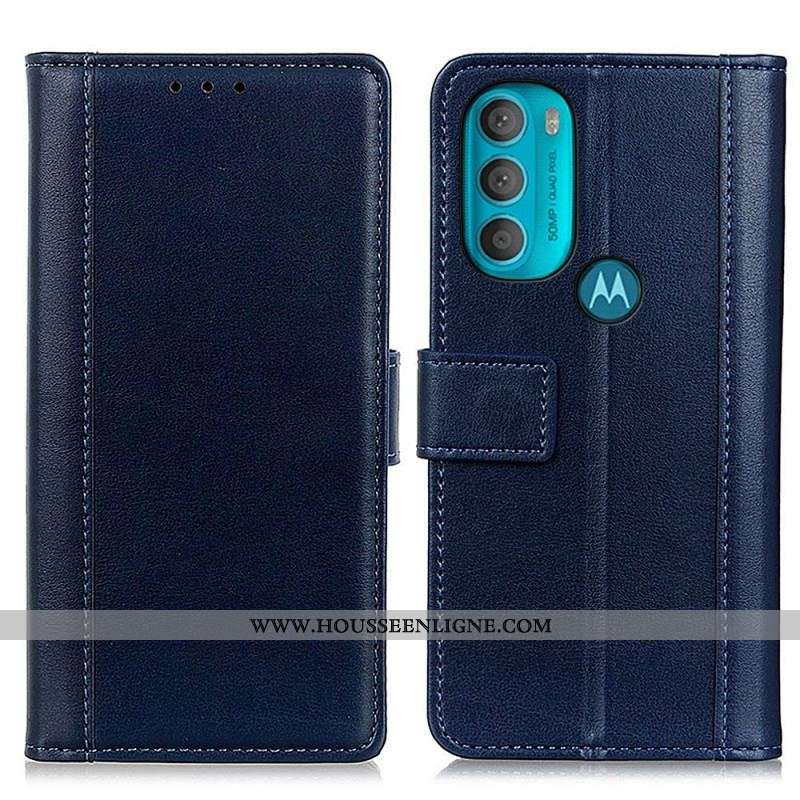 Housse Moto G71 5G Effet Cuir Version Coloré