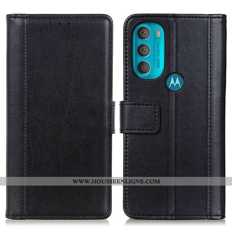 Housse Moto G71 5G Effet Cuir Version Coloré