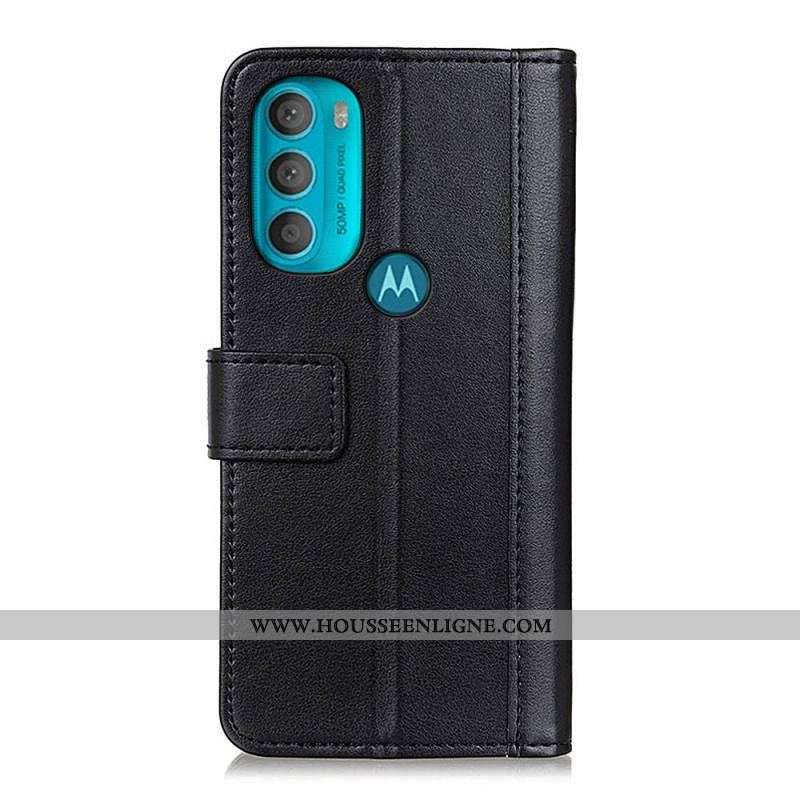 Housse Moto G71 5G Effet Cuir Version Coloré