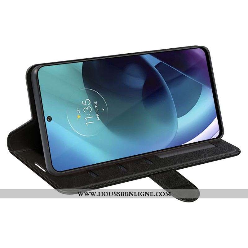Housse Moto G71 5G Effet Cuir