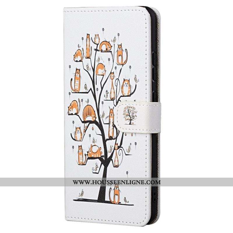 Housse Moto G71 5G Funky Cats à Lanière