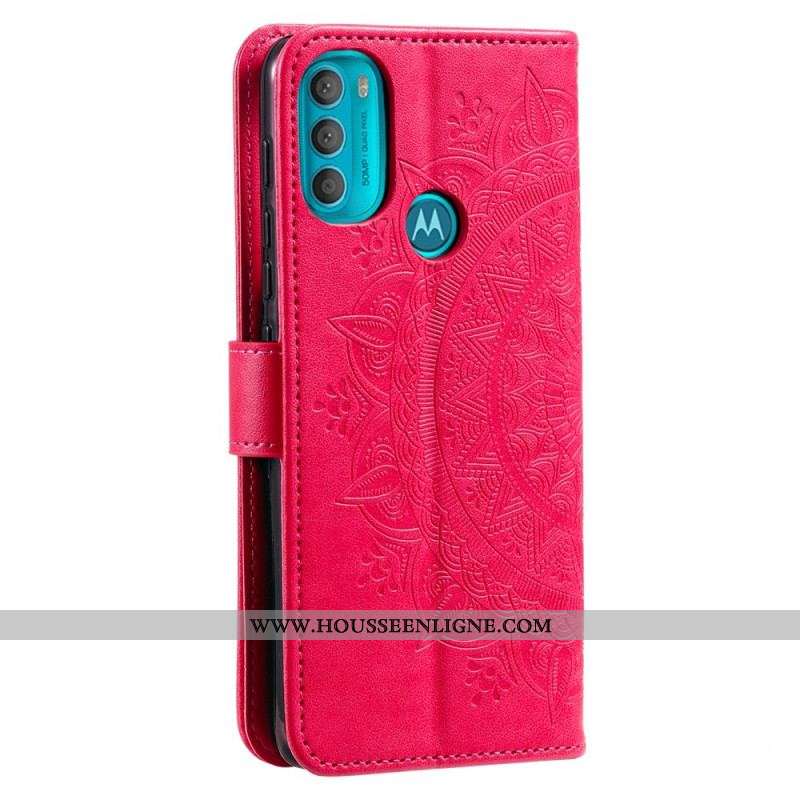 Housse Moto G71 5G Mandala Soleil