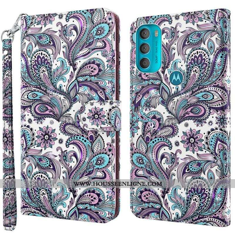 Housse Moto G71 5G Motif Cachemire