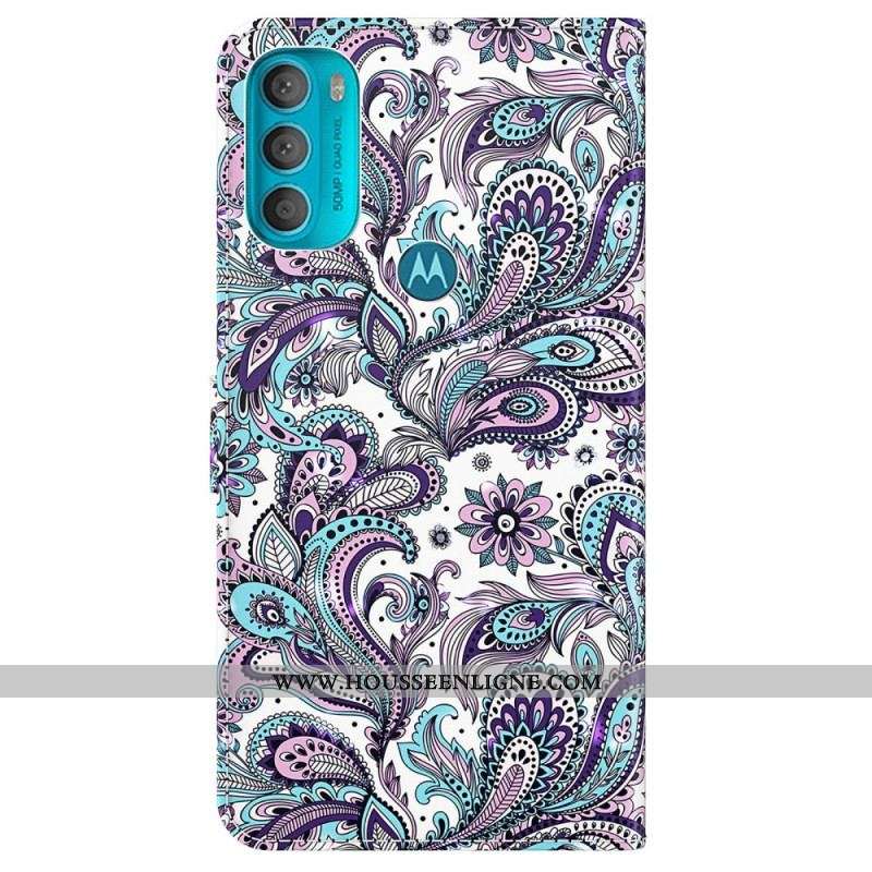 Housse Moto G71 5G Motif Cachemire