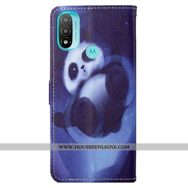Housse Moto G71 5G Panda Space à Lanière
