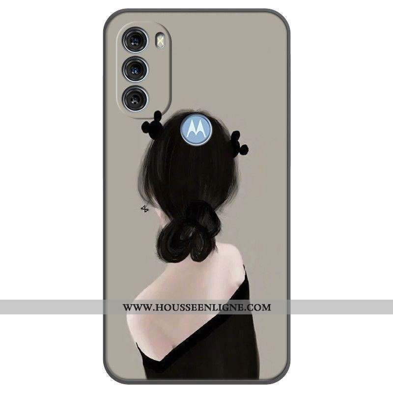 Housse Moto G71 5G Papillon Bleu et Jaune