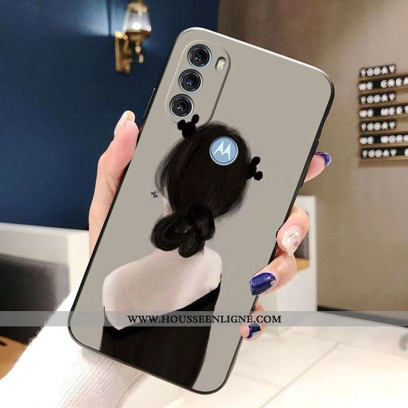 Housse Moto G71 5G Papillon Bleu et Jaune