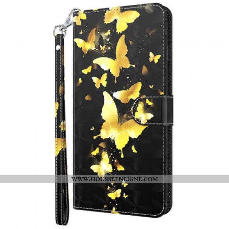 Housse Moto G71 5G Papillons Jaunes