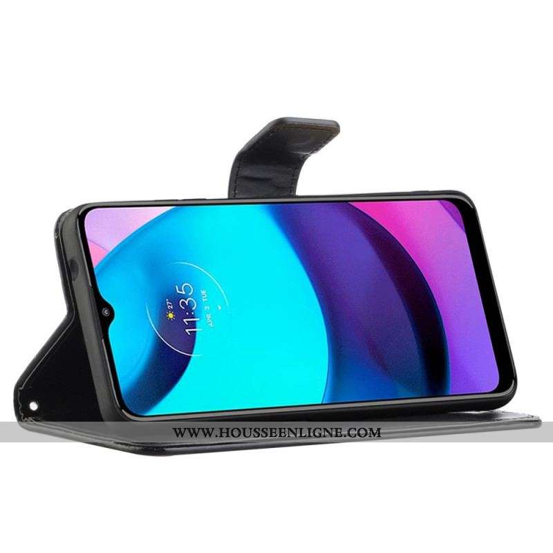 Housse Moto G71 5G Papillons et Fleurs D'Asie