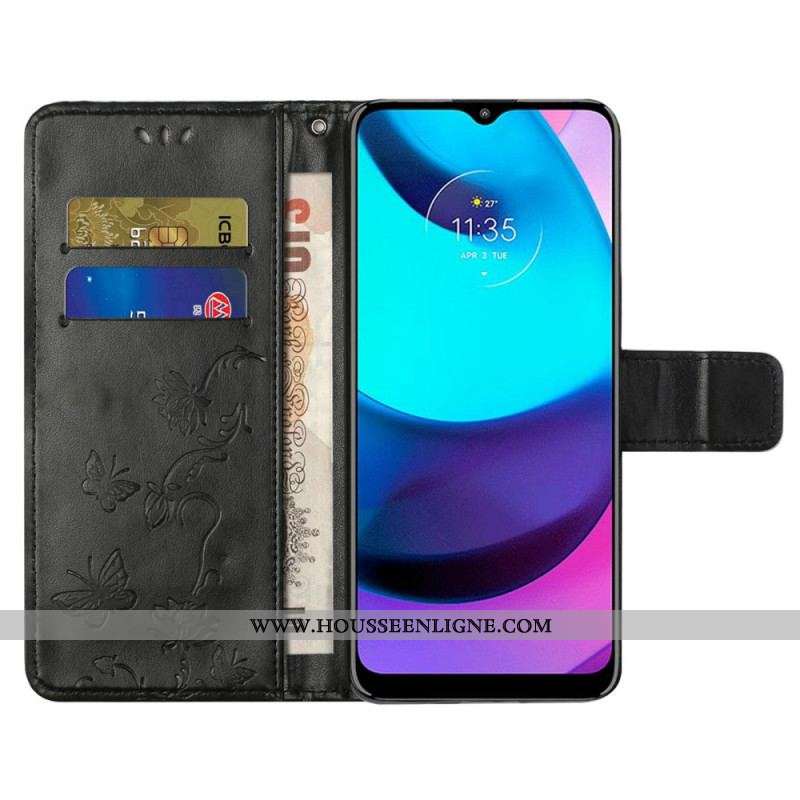 Housse Moto G71 5G Papillons et Fleurs D'Asie