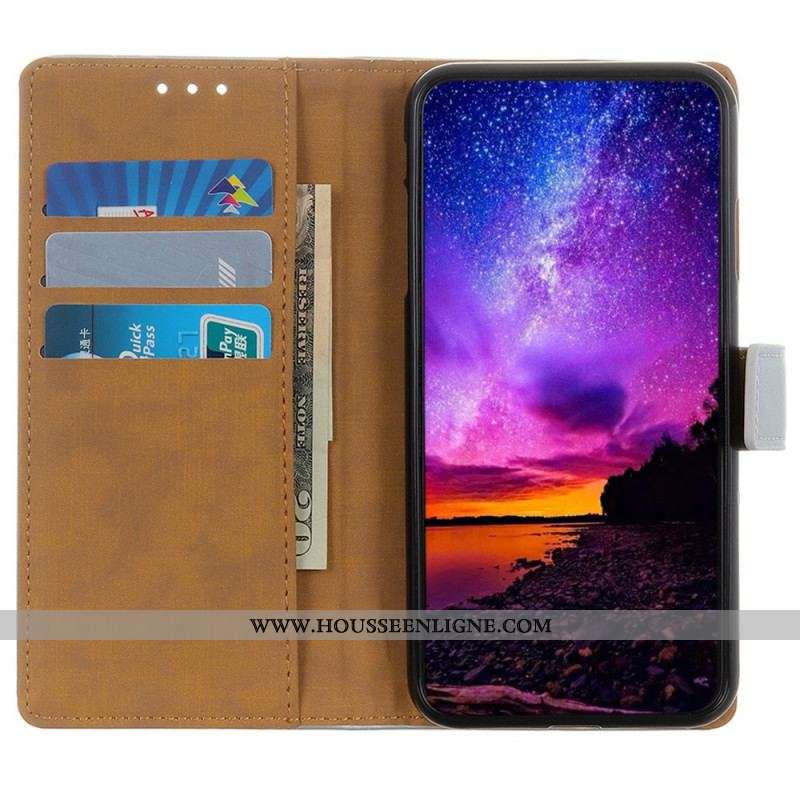 Housse Moto G71 5G Simili Cuir Simple