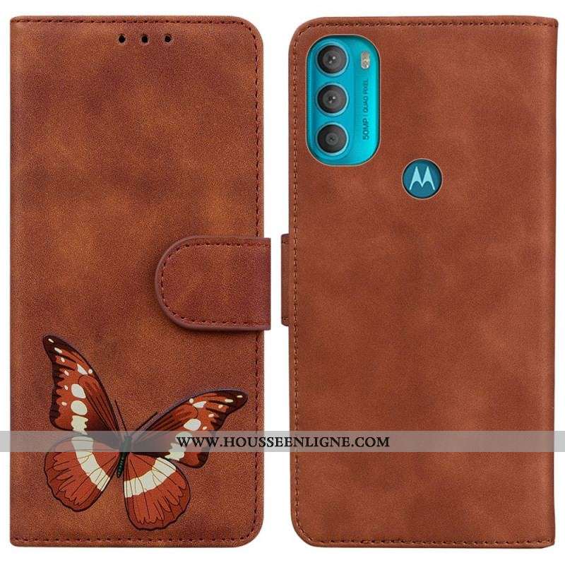 Housse Moto G71 5G Skin-Touch Papillon