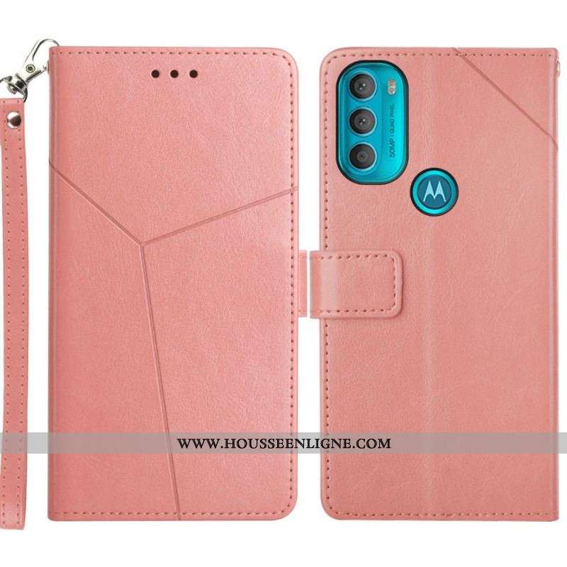 Housse Moto G71 5G Style Cuir Géo Y Design