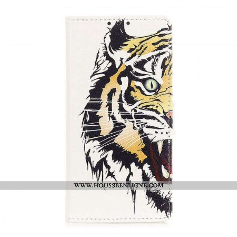 Housse Moto G71 5G Tigre Féroce