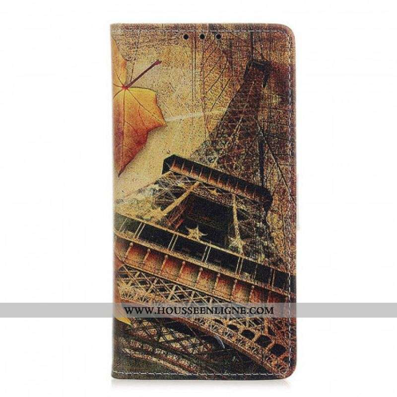 Housse Moto G71 5G Tour Eiffel En Automne