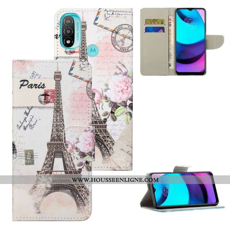 Housse Moto G71 5G Tour Eiffel Rétro
