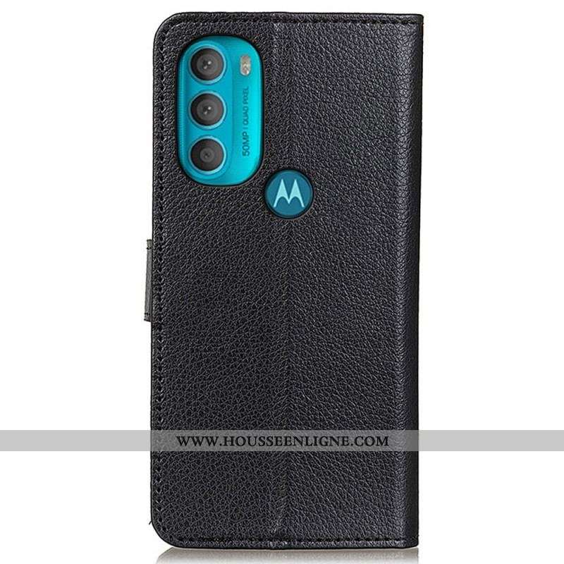 Housse Moto G71 5G Traditionnellement Litchi
