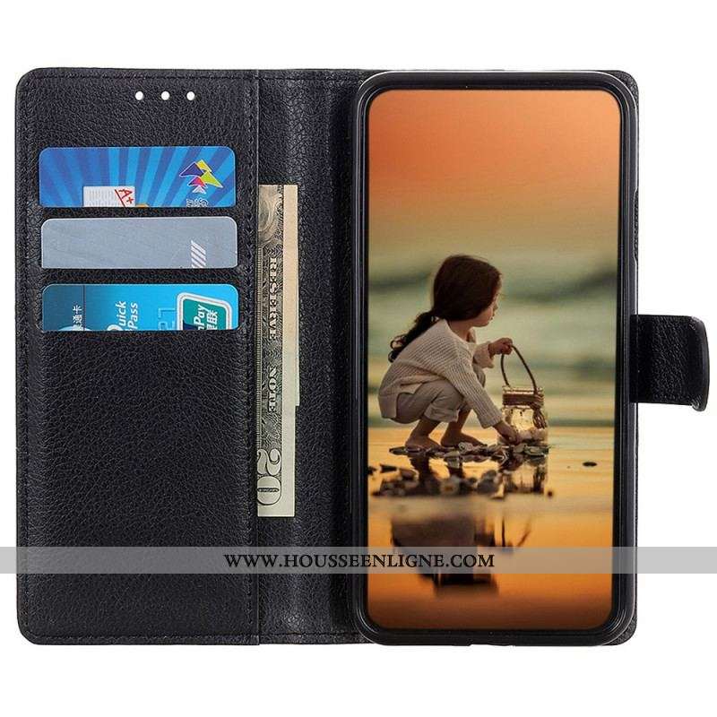 Housse Moto G71 5G Traditionnellement Litchi