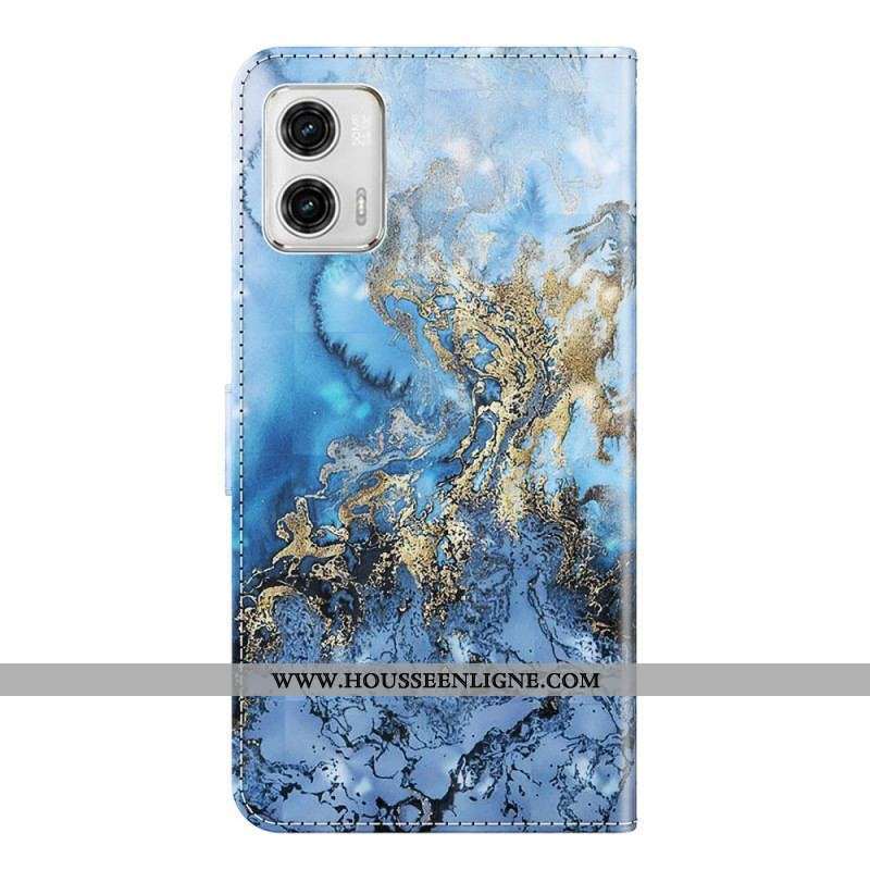 Housse Moto G73 5G Abstraction à Lanière