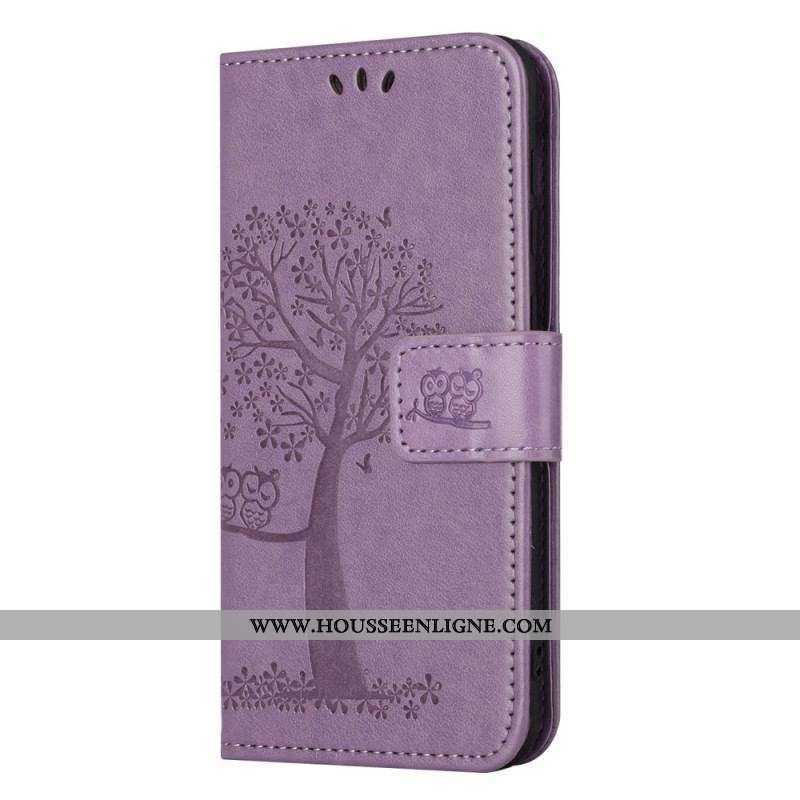 Housse Moto G73 5G Arbre aux Hiboux