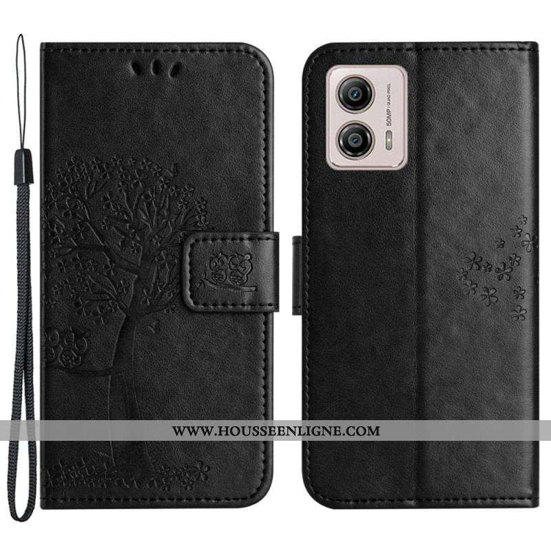 Housse Moto G73 5G Arbre aux Hiboux